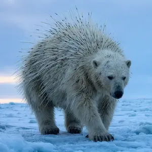 Polar bear + Porcupine
